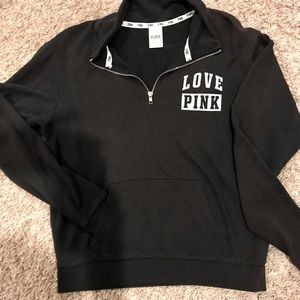 PINK Victoria’s Secret quarter zip pull over sweatshirt size extra small